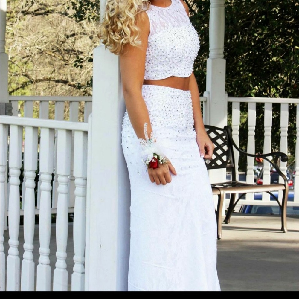 Gorgeous white prom dress worn once